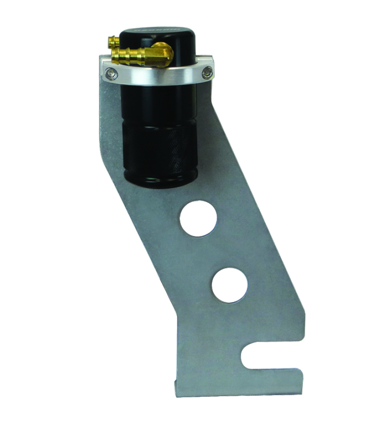 Moroso 87-93 Ford Mustang Air/Oil Separator Catch Can - Small Body - Billet Aluminum - Black Finish - 85661