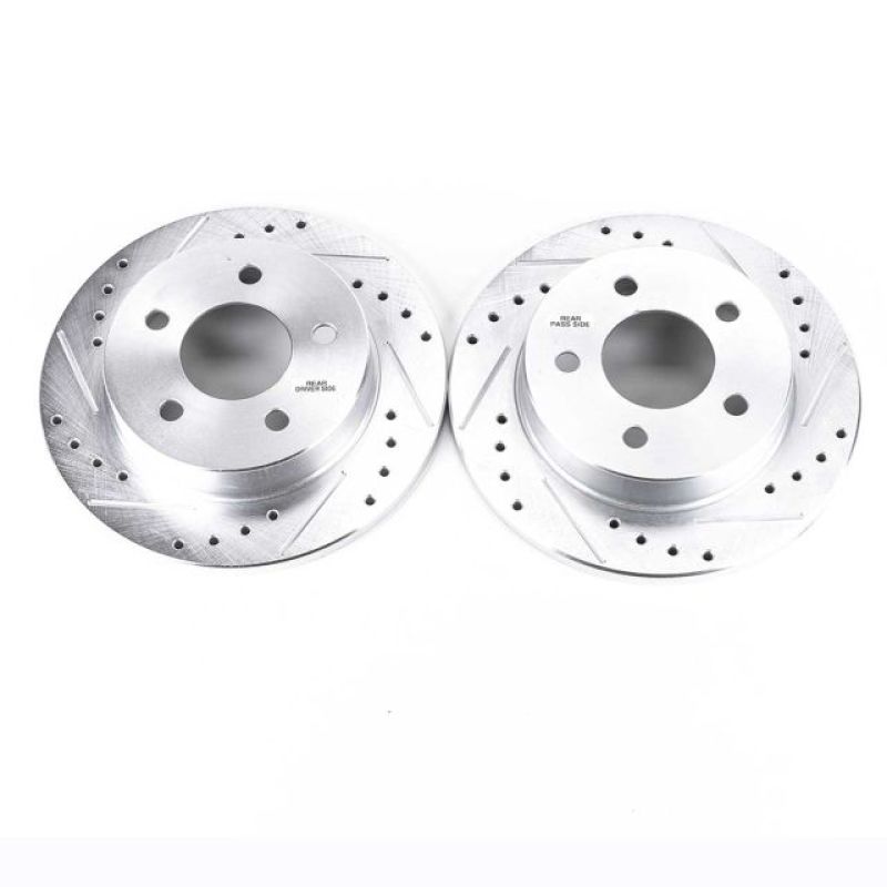 Power Stop 94-04 Ford Mustang Rear Evolution Drilled & Slotted Rotors - Pair - AR8142XPR
