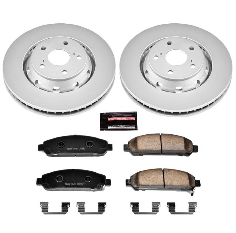 Power Stop 09-16 Toyota Venza Front Z17 Evolution Geomet Coated Brake Kit - CRK5865