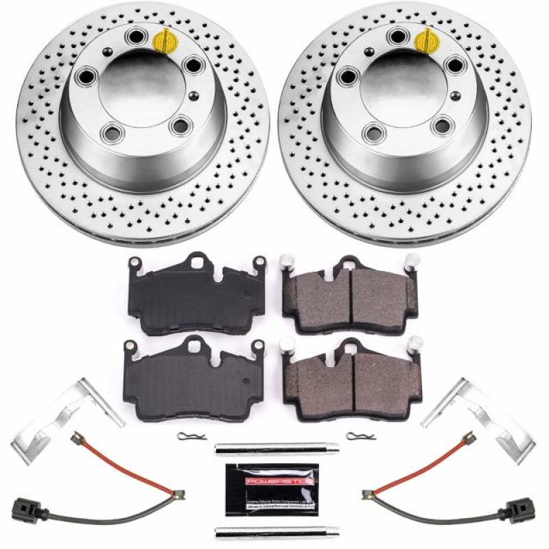 Power Stop 17-18 Porsche 718 Boxster Rear Z23 Evolution Sport Coated Brake Kit - CRK7088