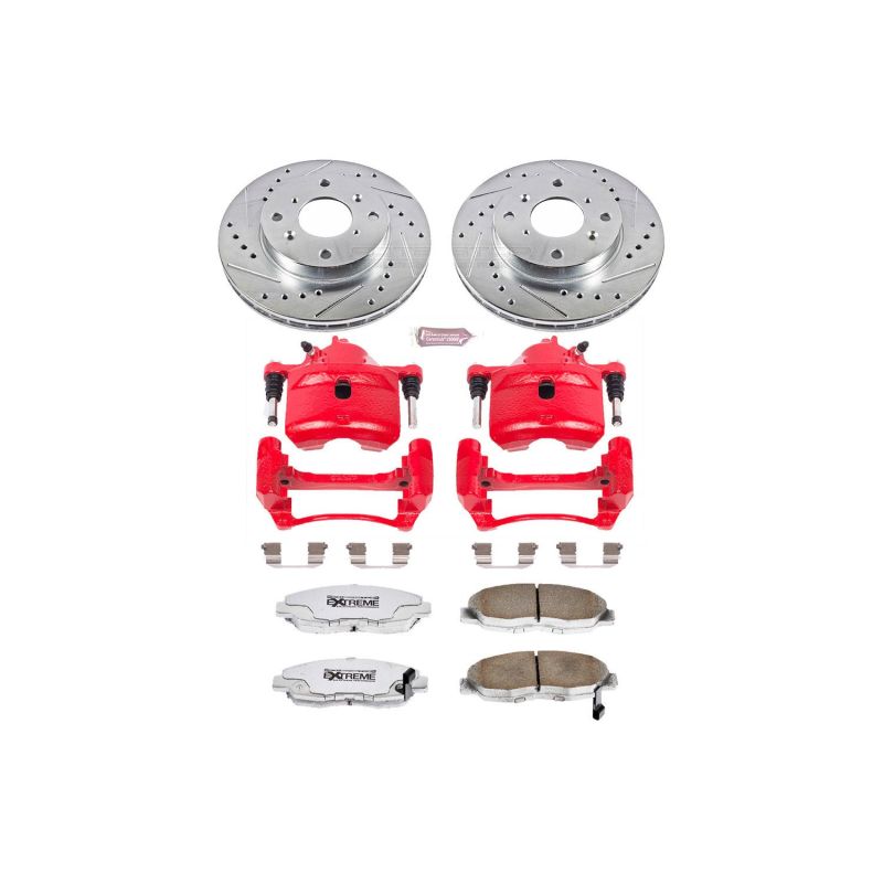 Power Stop 98-02 Honda Accord Front Z26 Street Warrior Brake Kit w/Calipers - KC1239A-26