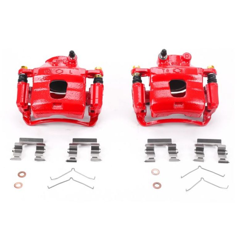 Power Stop 96-99 Infiniti I30 Front Red Calipers w/Brackets - Pair - S1218