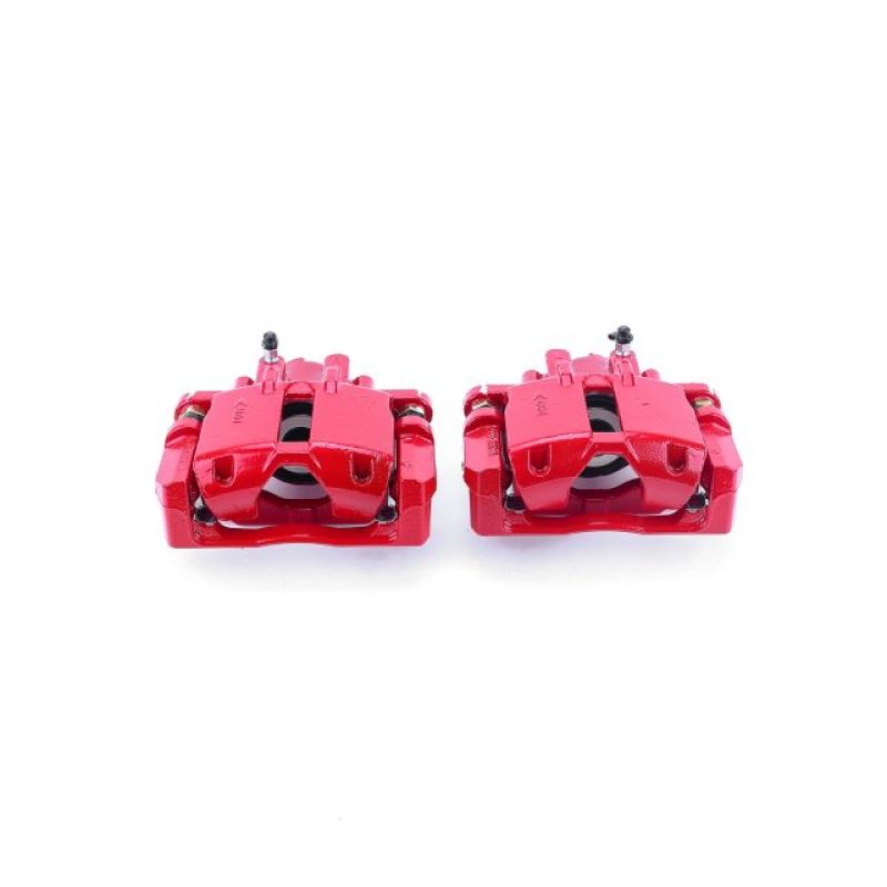 Power Stop 03-07 Cadillac CTS Rear Red Calipers w/Brackets - Pair - S4874