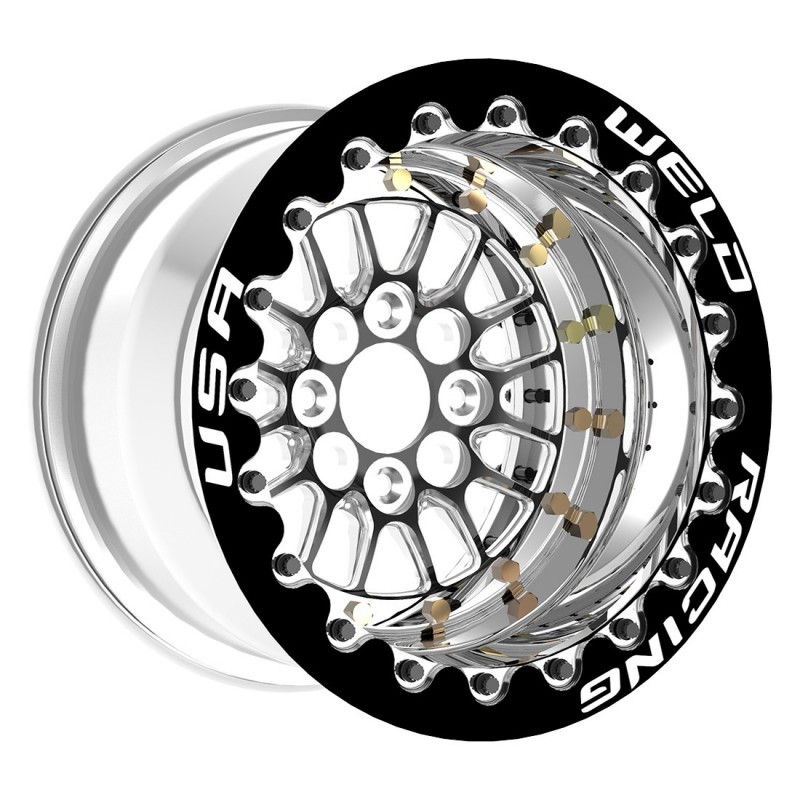 Weld Tuner Import Drag 13x9 / 4x100mm BP / 5in. BS Black Wheel CTR - 778B-30915
