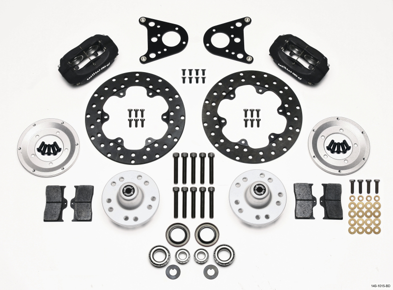 Wilwood Forged Dynalite Front Drag Kit Drilled Rotor Art Morrison Strut - 140-1015-BD
