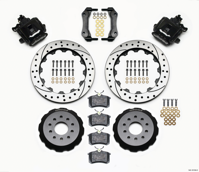 Wilwood Combination Parking Brake Rear Kit 12.88in Drilled Mustang 94-04 - 140-10158-D