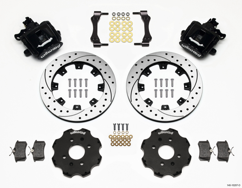 Wilwood Combination Parking Brake Rear Kit 12.19in Drilled Civic / Integra Disc 2.39 Hub Offset - 140-10207-D