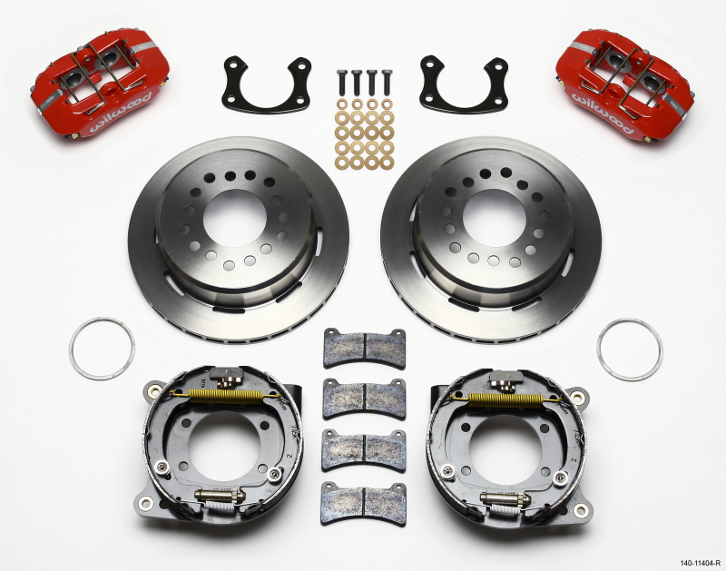 Wilwood Dynapro Low-Profile 11.00in P-Brake Kit - Red New Big Ford 2.50in Off Front Mount - 140-11404-R