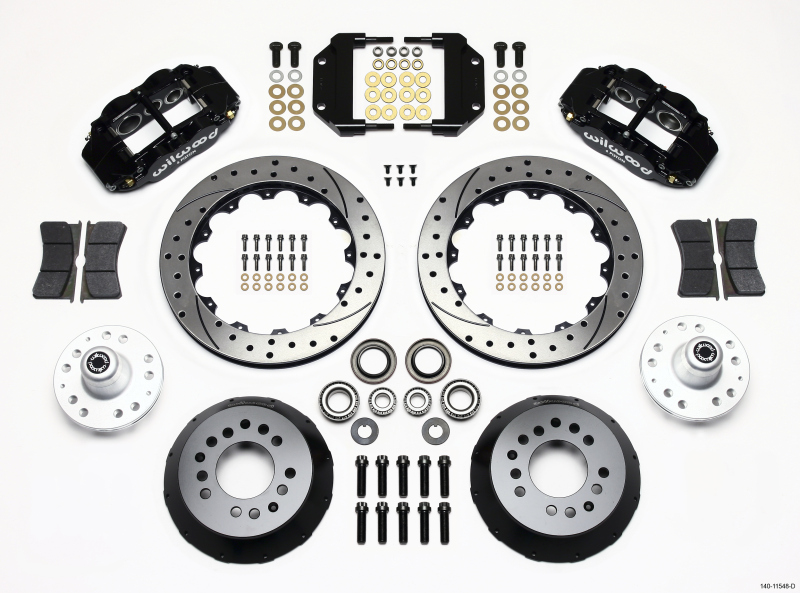 Wilwood Narrow Superlite 6R Front Hub Kit 12.88in Drilled Magnum Force Drop Spndle - 140-11548-D