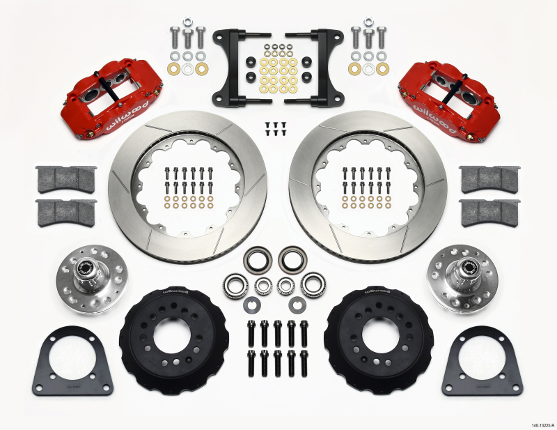 Wilwood Narrow Superlite 6R Front Hub Kit 14.00in Red TCI-IFS 71-78 (Pinto Based) - 140-13225-R