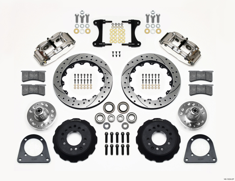 Wilwood Narrow Superlite 6R Front Hub Kit 12.88in Drill Pol TCI-IFS 71-78 (Pinto Based) - 140-13224-DP