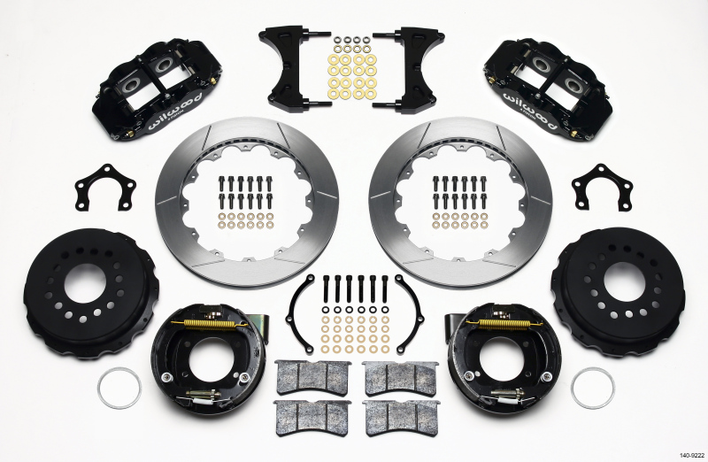 Wilwood Narrow Superlite 4R Rear P-Brk Kit 12.88in Mopar/Dana 2.36in Off w/Snap Ring Brng - 140-9222