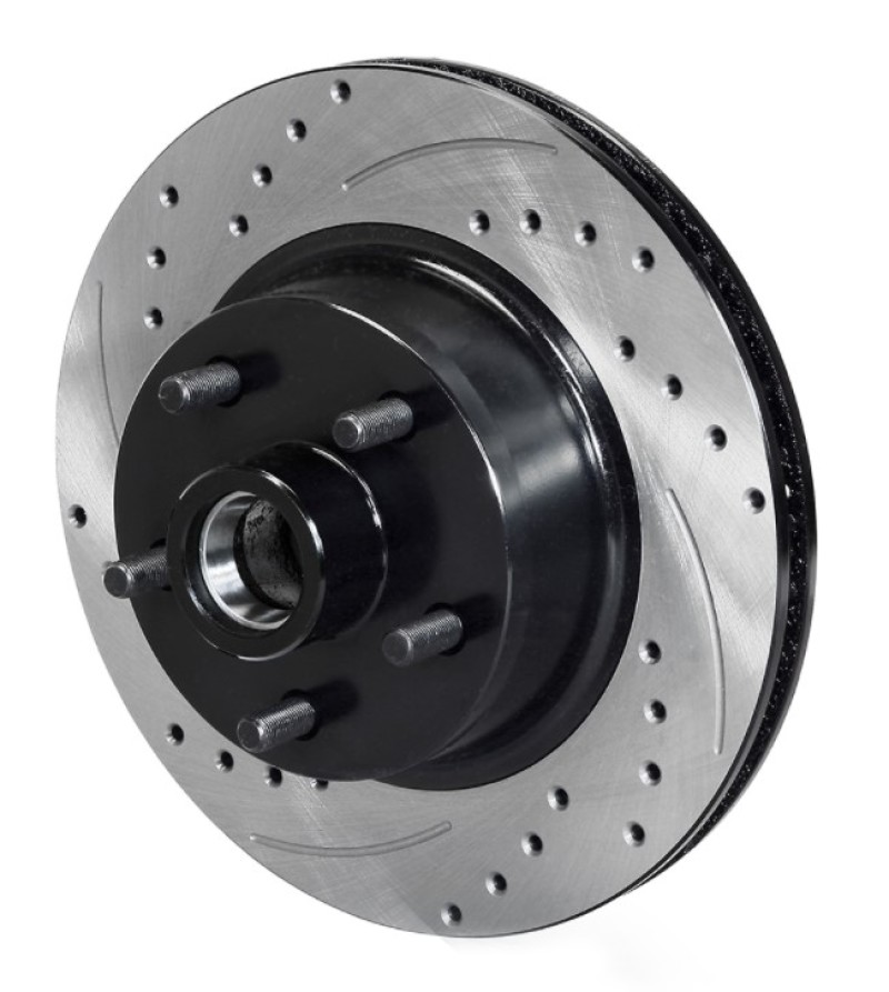 Wilwood Rotor Front SRP Drilled & Slotted Black - 65-69 Ford Mustang 5x4.5BC - 160-14324-BK