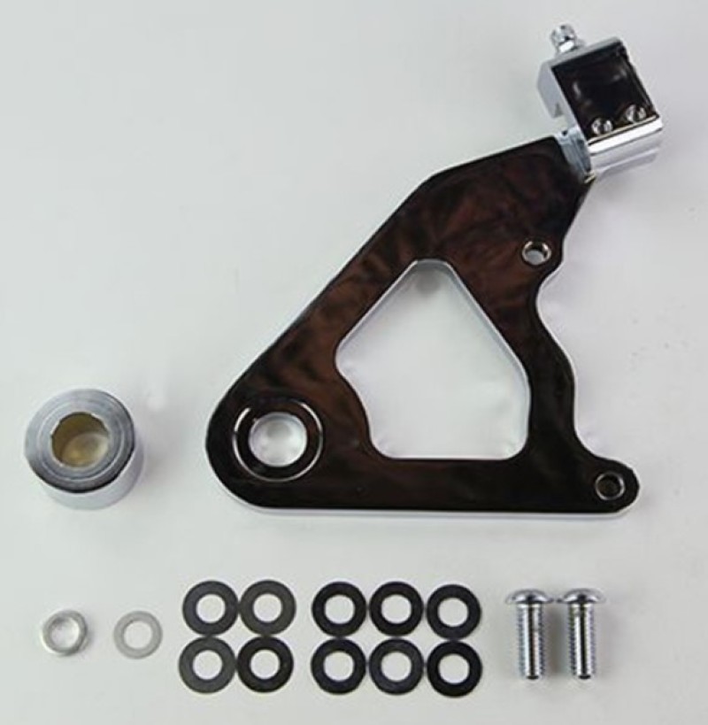 Wilwood Caliper Mounting Kit Chrome w/Bracket GP310 2000-Present Softail - 250-8036