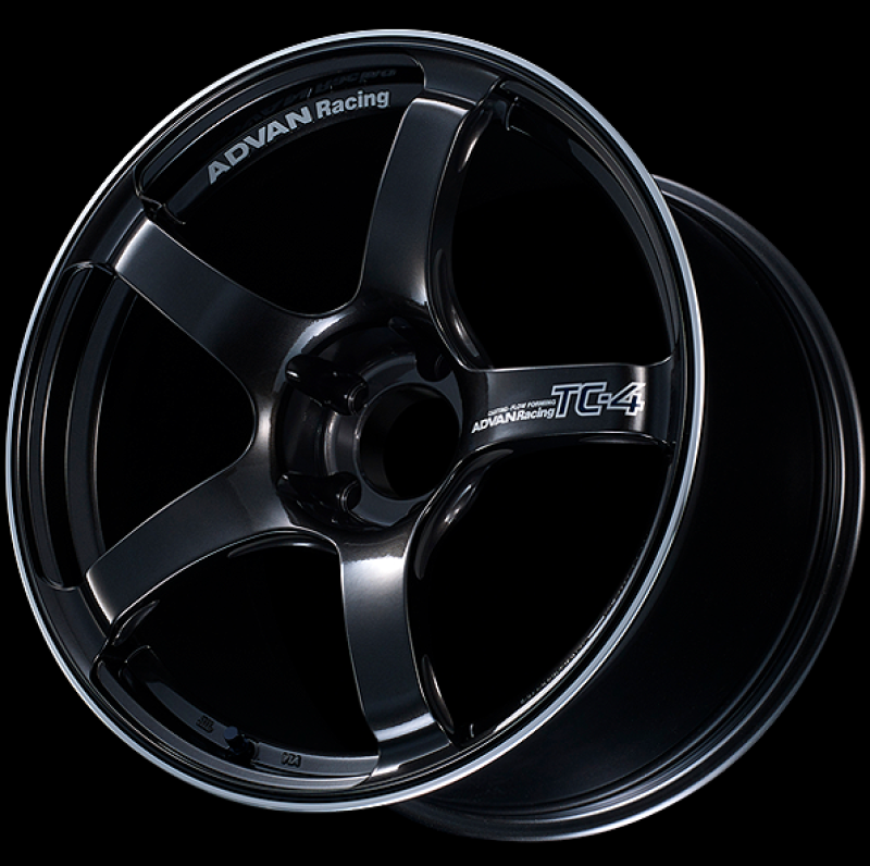 Advan TC4 18x8.5 +45 5-112 Black Gunmetallic Wheel & Ring - YAD8H45MBGR