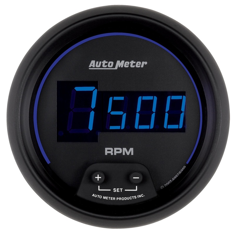 Autometer Cobalt Digital 85.7mm Black In-Dash Tachometer - 6997