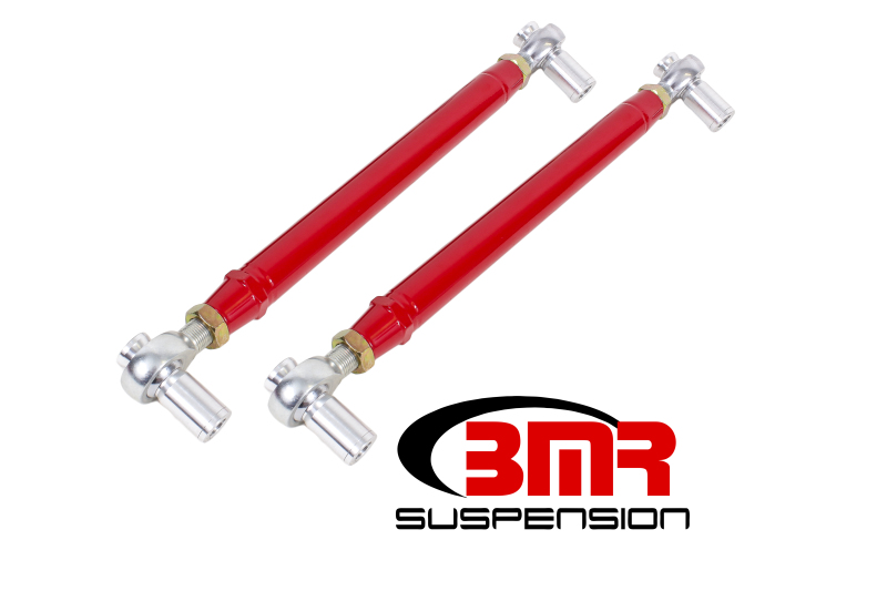 BMR 79-98 Fox Mustang Chrome Moly Lower Control Arms w/ Double Adj. Rod Ends - Red - MTCA052R