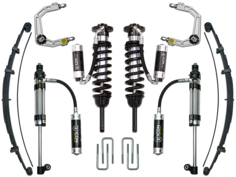 ICON 05-15 Toyota Tacoma 0-3.5in/16-17 Toyota Tacoma 0-2.75in Stg 10 Suspension System w/Billet Uca - K53010