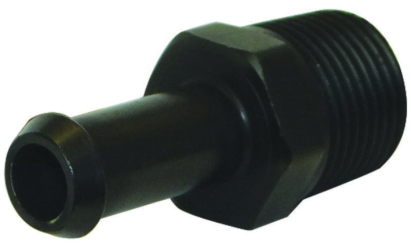 Moroso Air/Oil Separator Fuel Line Fitting - 3/8in to 3/8in Hose - Straight - Black - Single - 65381