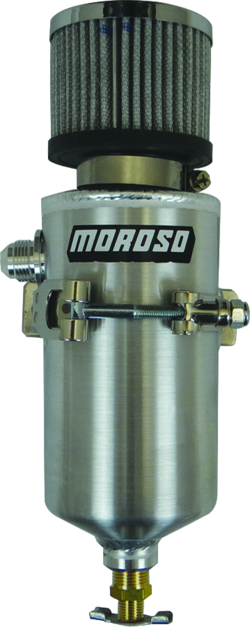 Moroso Breather Tank/Catch Can -8An Male Fitting - Aluminum - 85458