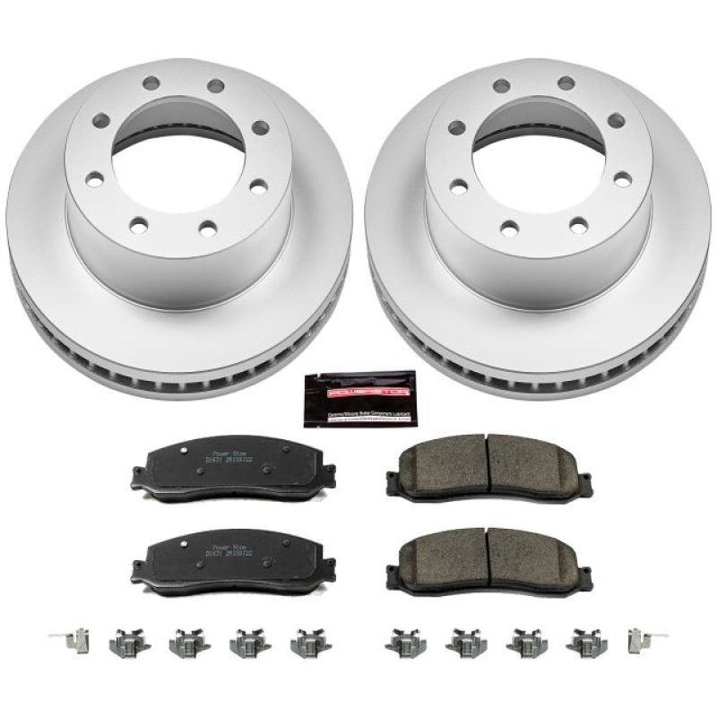 Power Stop 2012 Ford F-350 Super Duty Front Z17 Coated Brake Kit - CRK6545