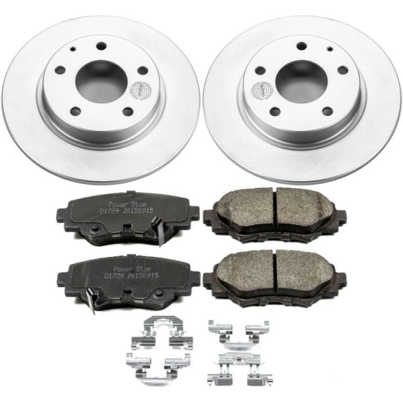 Power Stop 14-16 Mazda 3 Rear Z17 Evolution Geomet Coated Brake Kit - CRK6963