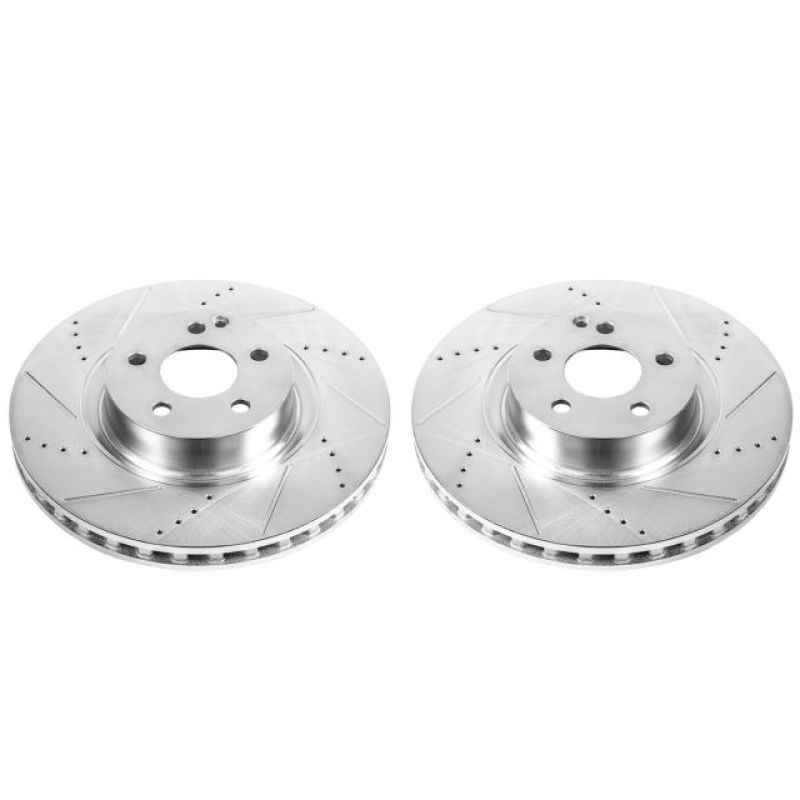 Power Stop 07-08 Mercedes-Benz CL550 Front Evolution Drilled & Slotted Rotors - Pair - EBR869XPR