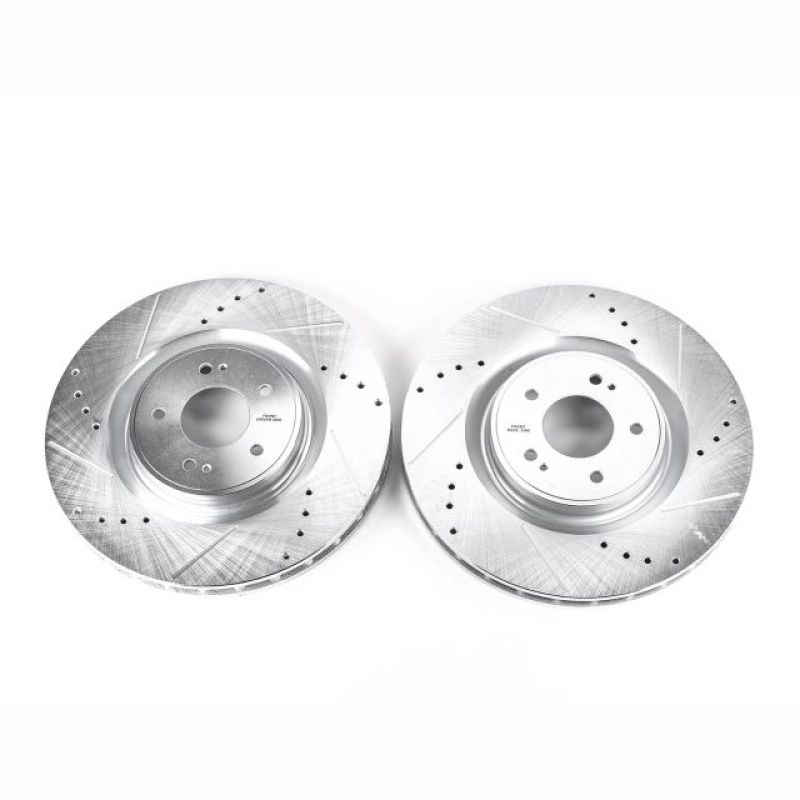 Power Stop 2008 Mitsubishi Lancer Front Evolution Drilled & Slotted Rotors - Pair - JBR1317XPR