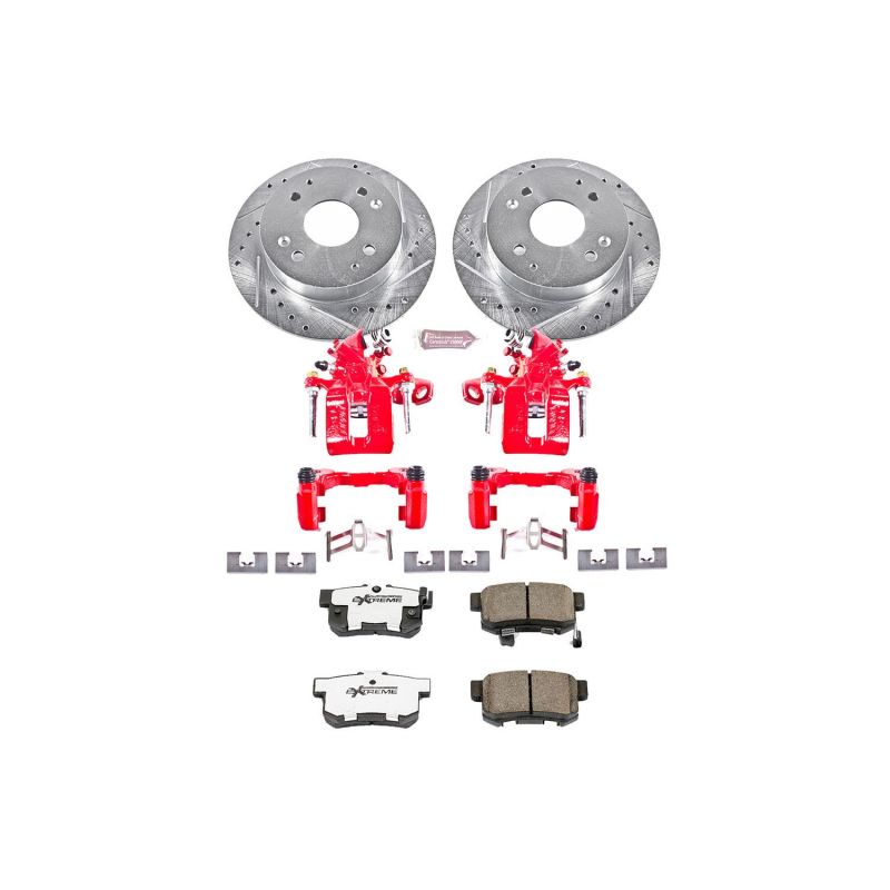 Power Stop 13-15 Acura ILX Rear Z26 Street Warrior Brake Kit w/Calipers - KC1243-26