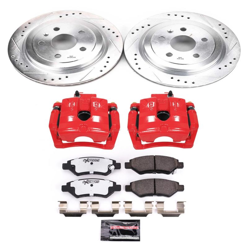 Power Stop 10-15 Chevrolet Camaro Rear Z26 Street Warrior Brake Kit w/Calipers - KC3072-26