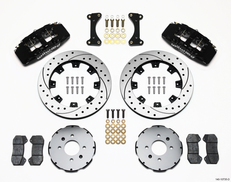 Wilwood Dynapro 6 Front Hat Kit 12.19in Drilled 94-01 Honda/Acura w/262mm Disc - 140-10735-D