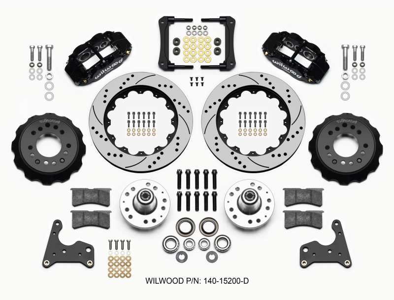 Wilwood Narrow Superlite 6R Front Hub Kit 14.00in Drilled 65-72 CDP C Body -Drum - 140-15200-D