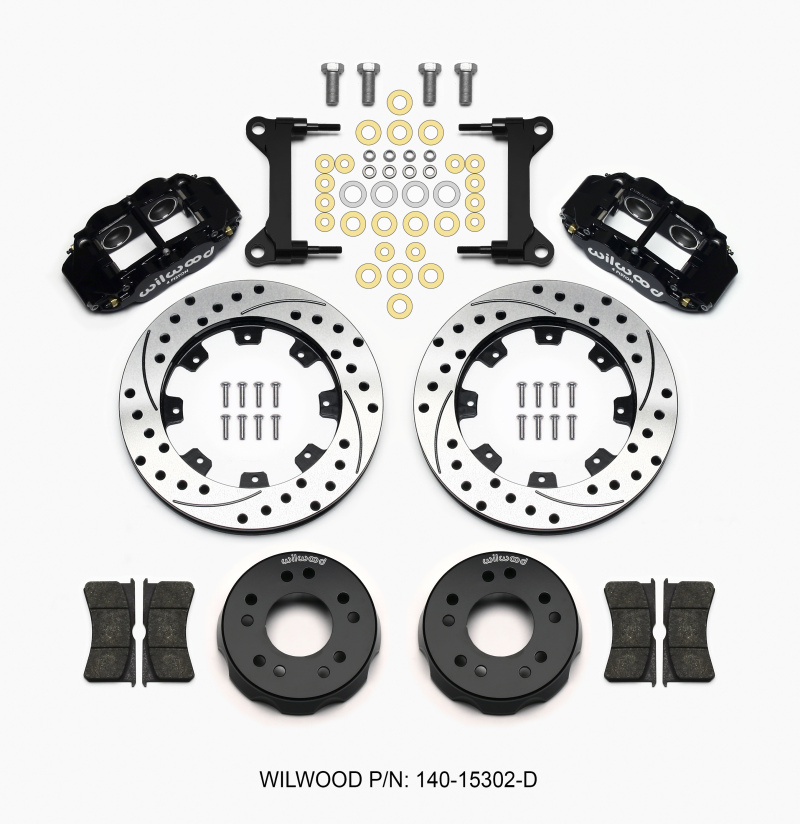 Wilwood Narrow Superlite 6R Front Kit 12.19in Drilled 63-87 C10 w/ Wilwood Pro Spindles - 140-15302-D