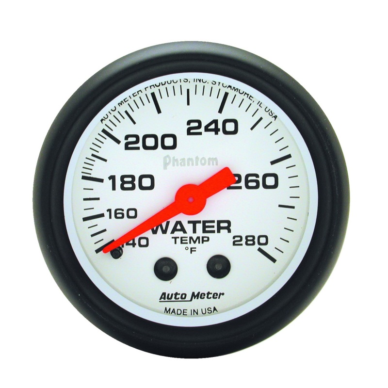 Autometer Phantom 52mm 140-280 Deg F Mechanical Water Temp Gauge - 5731