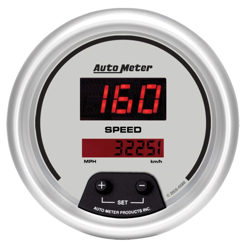 Autometer Ultra-Lite 3 3/8in 160 MPH Digital Speedo Gauge - 6588