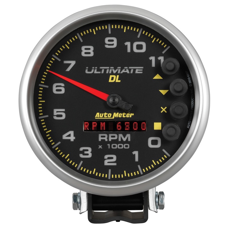 Autometer 5 inch Ultimate DL Playback Tachometer 11000 RPM - Black - 6897