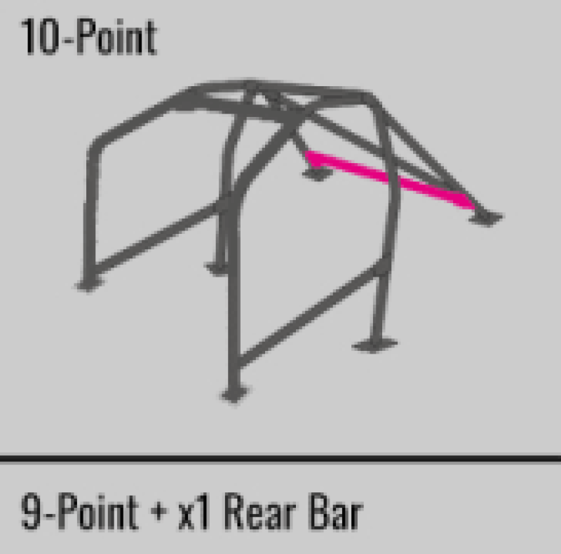 Cusco SFTY21 2-Pssgr 10-Point BLK DASH-THROUGH Roll Cage Subaru GDA/GDB 01-07 (S/O/No Cancel) - 666 290 W10