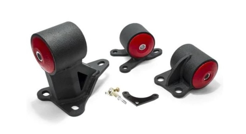 Innovative 92-95 Civic B/D Series Black Steel Mounts 75A Bushings (Auto to Manual Cable 2 Bolt) - 49552-75A