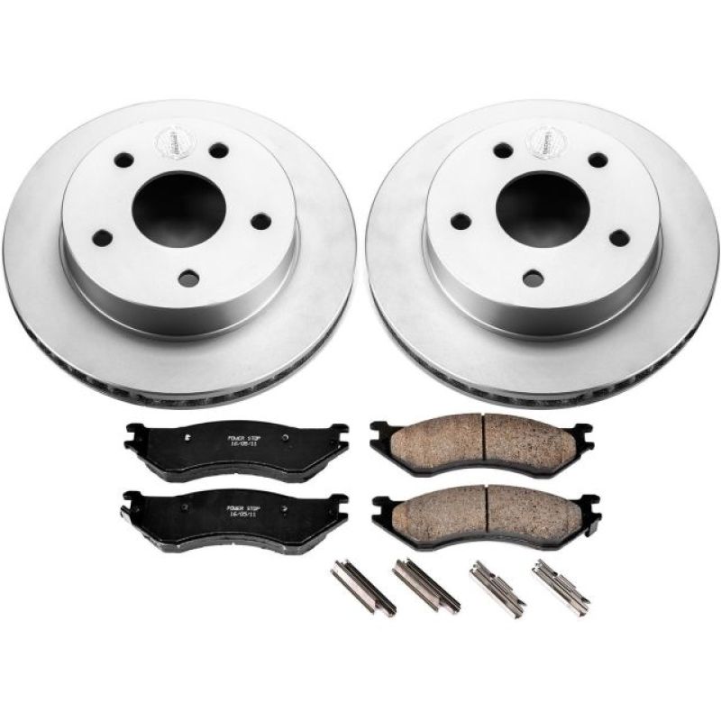 Power Stop 00-01 Dodge Ram 1500 Front Z17 Evolution Geomet Coated Brake Kit - CRK5143