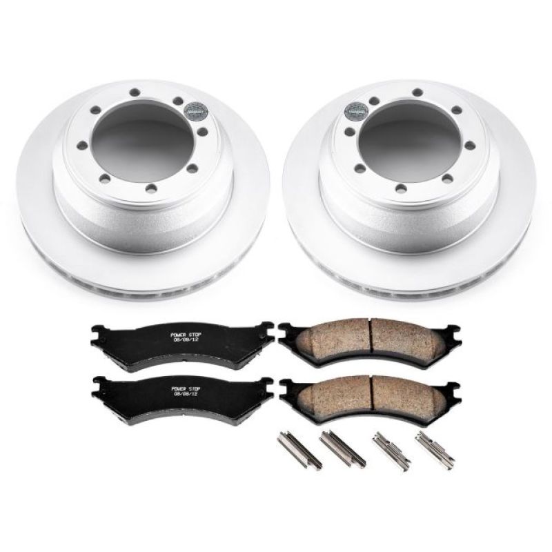 Power Stop 03-05 Ford E-350 Club Wagon Rear Z17 Evolution Geomet Coated Brake Kit - CRK5204