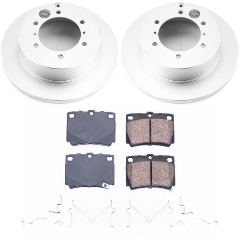 Power Stop 97-04 Mitsubishi Montero Sport Rear Z17 Evolution Geomet Coated Brake Kit - CRK5160