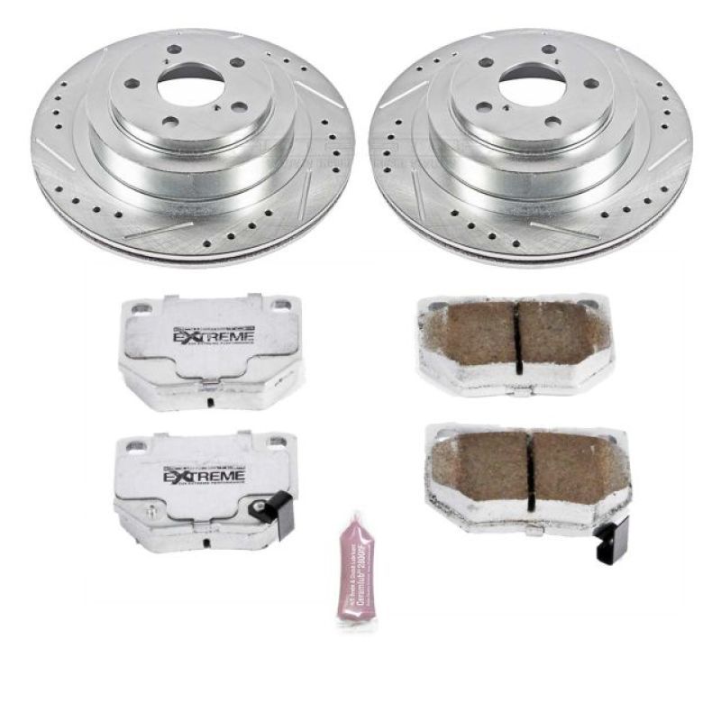 Power Stop 06-07 Subaru Impreza Rear Z26 Street Warrior Brake Kit - K4932-26