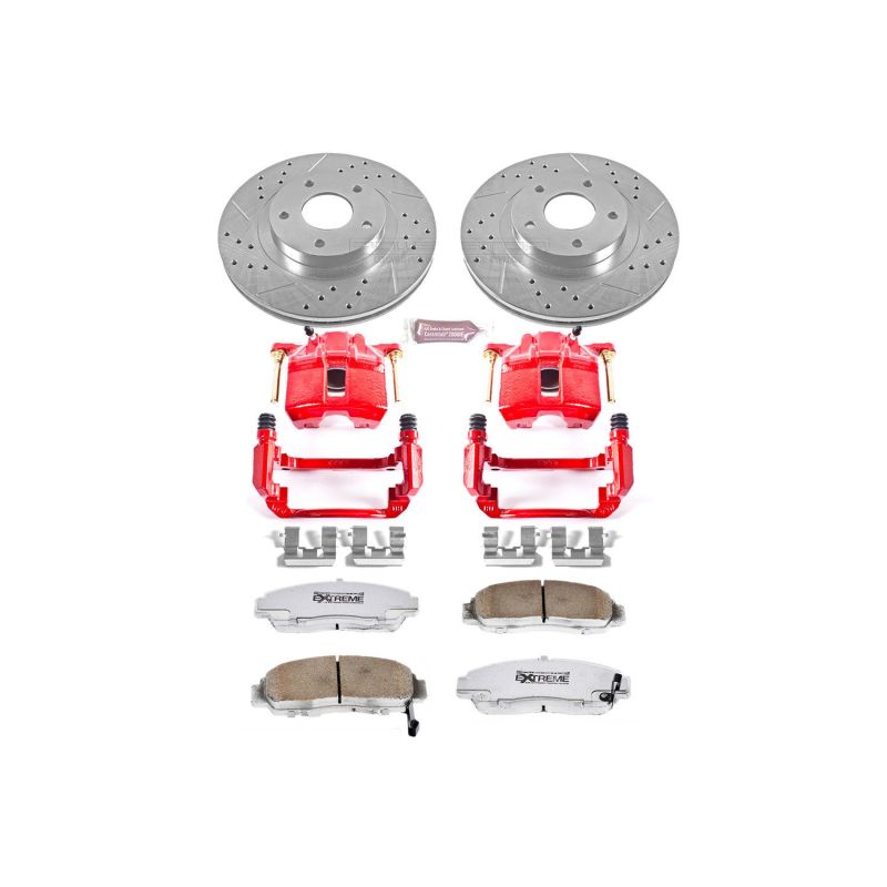 Power Stop 03-07 Honda Accord Front Z26 Street Warrior Brake Kit w/Calipers - KC2558-26