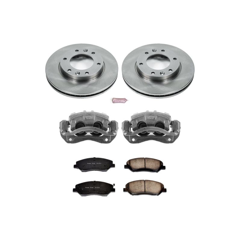 Power Stop 07-08 Hyundai Entourage Front Autospecialty Brake Kit w/Calipers - KCOE4664