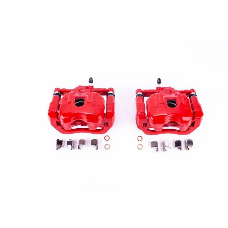 Power Stop 96-00 Toyota RAV4 Front Red Calipers w/Brackets - Pair - S1812