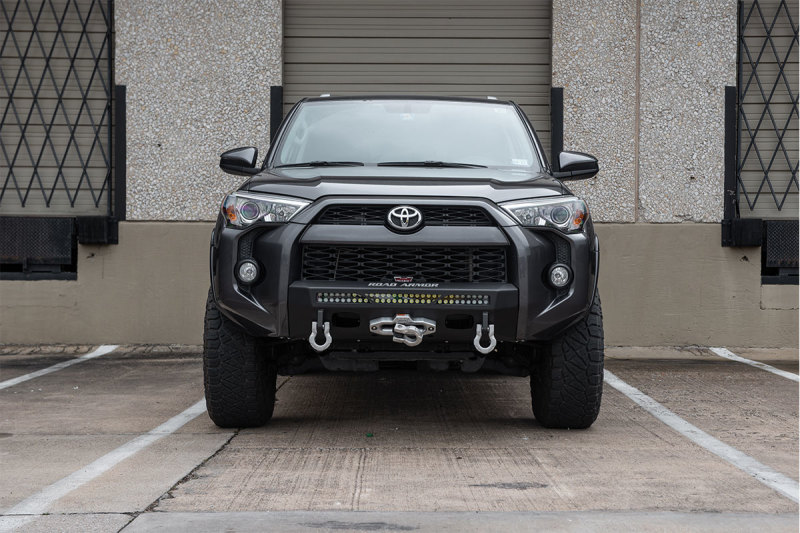 Road Armor 14-21 Toyota 4Runner Stealth Fr Low Profile Hidden Winch Bumper w/30in Single Row Light - 9151FR0B