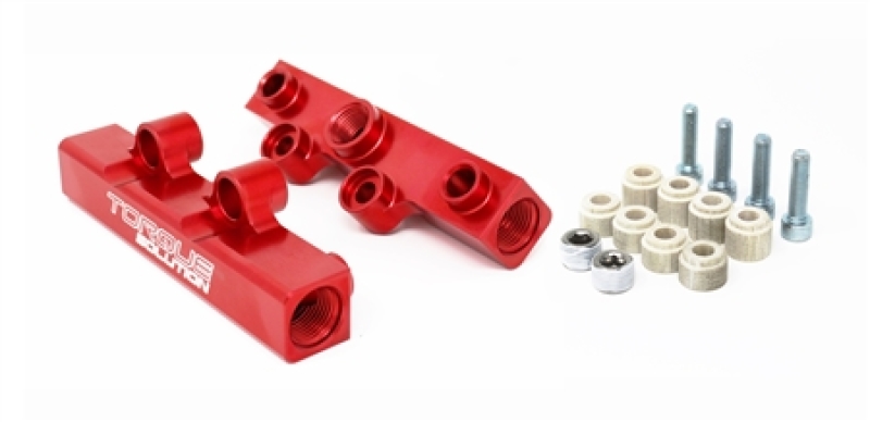 Torque Solution Top Feed Fuel Rails: 02-14 Subaru WRX / 07-18 STI - Red - TS-SU-400R.2