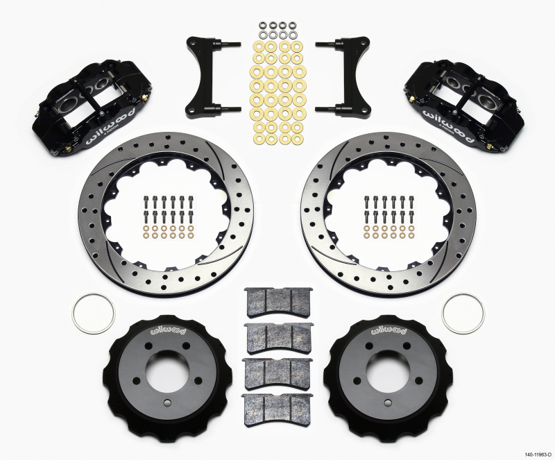 Wilwood Narrow Superlite 6R Front Hat Kit 12.88in Drilled 93-96 Mazda RX7 - 140-11963-D