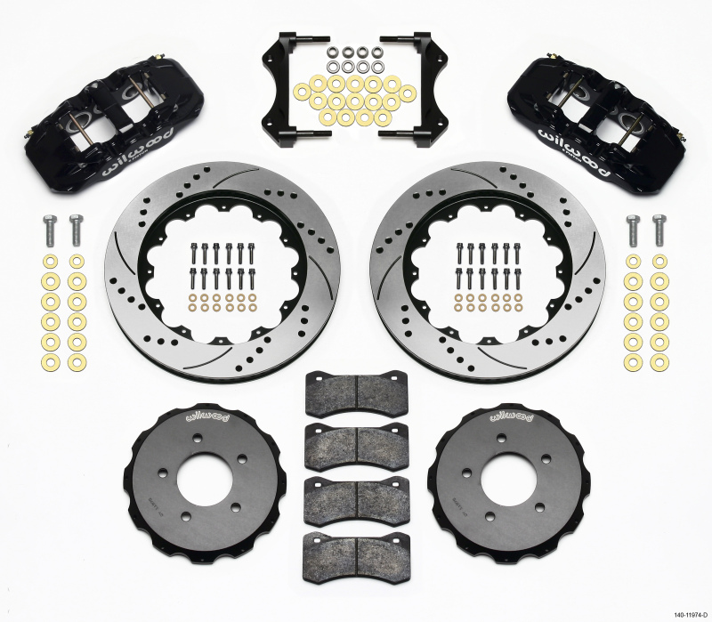 Wilwood AERO6 Front Hat Kit 14.00 Drilled 99-06 BMW E46 - 140-11974-D