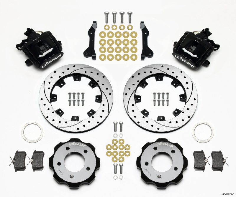 Wilwood Combination Parking Brake Rear Kit 12.19in Drilled 2006-Up Civic / CRZ - 140-11979-D